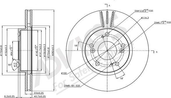 Advics C6F269B - Спирачен диск vvparts.bg