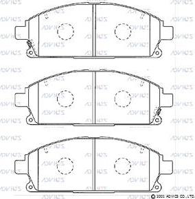 Advics C1N042 - Комплект спирачно феродо, дискови спирачки vvparts.bg