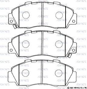 Advics C1N018 - Комплект спирачно феродо, дискови спирачки vvparts.bg