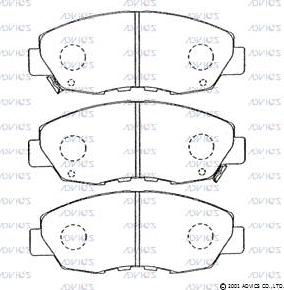 Advics C1N035 - Комплект спирачно феродо, дискови спирачки vvparts.bg