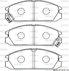 Advics C1N033 - Комплект спирачно феродо, дискови спирачки vvparts.bg