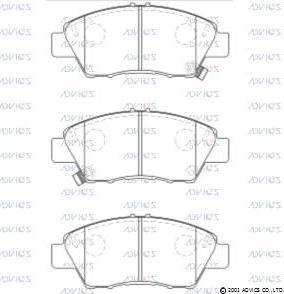 Advics C1N077 - Комплект спирачно феродо, дискови спирачки vvparts.bg