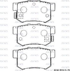 Advics C2N015 - Комплект спирачно феродо, дискови спирачки vvparts.bg