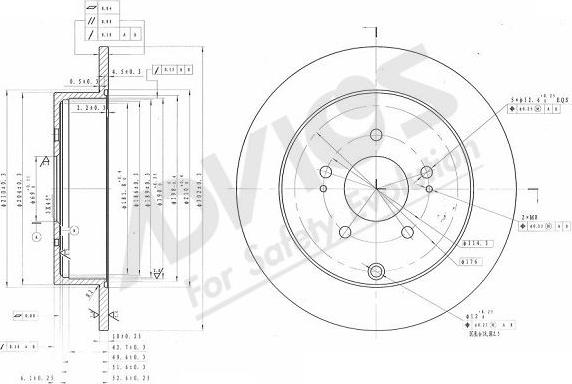 Advics D6R525B - Спирачен диск vvparts.bg