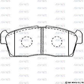 Advics SN589 - Комплект спирачно феродо, дискови спирачки vvparts.bg