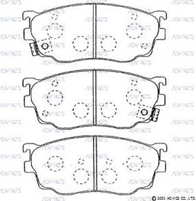 Advics SN872P - Комплект спирачно феродо, дискови спирачки vvparts.bg