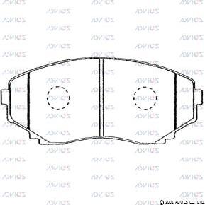 Advics SN283P - Комплект спирачно феродо, дискови спирачки vvparts.bg