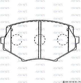 Advics SN285P - Комплект спирачно феродо, дискови спирачки vvparts.bg