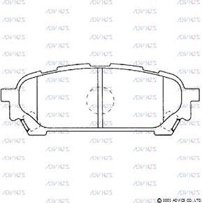 Advics F2N016 - Комплект спирачно феродо, дискови спирачки vvparts.bg