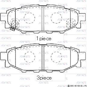 Advics SN920P - Комплект спирачно феродо, дискови спирачки vvparts.bg