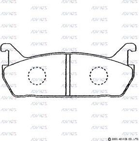 Advics SN630 - Комплект спирачно феродо, дискови спирачки vvparts.bg