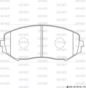 Advics SN131 - Комплект спирачно феродо, дискови спирачки vvparts.bg