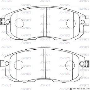 Advics SN954P - Комплект спирачно феродо, дискови спирачки vvparts.bg