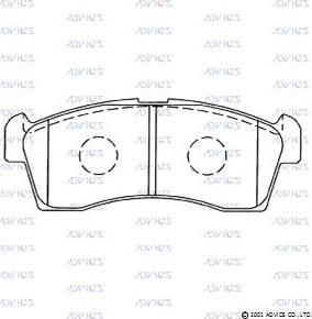 Advics SN946 - Комплект спирачно феродо, дискови спирачки vvparts.bg