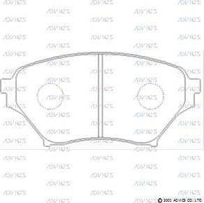 Advics SN951 - Комплект спирачно феродо, дискови спирачки vvparts.bg