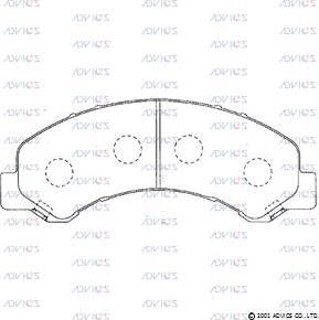 Advics SN904 - Комплект спирачно феродо, дискови спирачки vvparts.bg