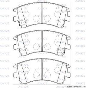 Advics SN919P - Комплект спирачно феродо, дискови спирачки vvparts.bg