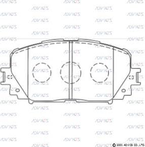 Advics SN939 - Комплект спирачно феродо, дискови спирачки vvparts.bg