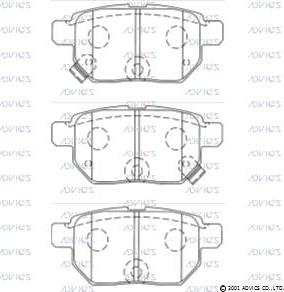 Advics SN938P - Комплект спирачно феродо, дискови спирачки vvparts.bg