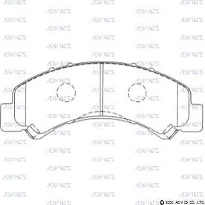 Advics SN932 - Комплект спирачно феродо, дискови спирачки vvparts.bg