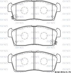 Advics SN589P - Комплект спирачно феродо, дискови спирачки vvparts.bg