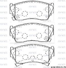 Advics SN585P - Комплект спирачно феродо, дискови спирачки vvparts.bg