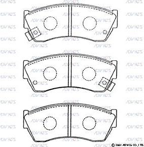 Advics SN535P - Комплект спирачно феродо, дискови спирачки vvparts.bg