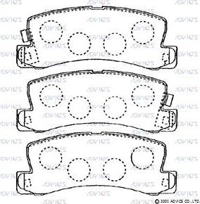 Advics SN648P - Комплект спирачно феродо, дискови спирачки vvparts.bg