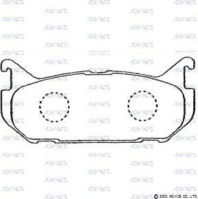 Advics SN656 - Комплект спирачно феродо, дискови спирачки vvparts.bg