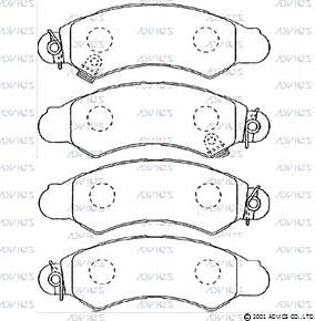 Advics SN681P - Комплект спирачно феродо, дискови спирачки vvparts.bg