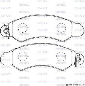 Advics SN681 - Комплект спирачно феродо, дискови спирачки vvparts.bg