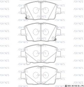 Advics SN130P - Комплект спирачно феродо, дискови спирачки vvparts.bg