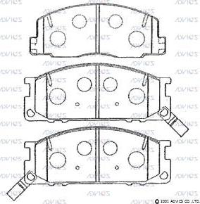 Advics SN826P - Комплект спирачно феродо, дискови спирачки vvparts.bg