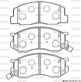 Advics SN827P - Комплект спирачно феродо, дискови спирачки vvparts.bg