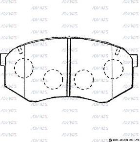 Advics SN299 - Комплект спирачно феродо, дискови спирачки vvparts.bg