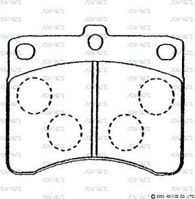 BOSCH 0 986 AB2 550 - Комплект спирачно феродо, дискови спирачки vvparts.bg