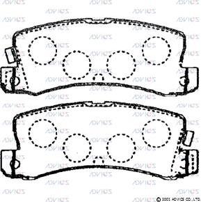 Advics SN747P - Комплект спирачно феродо, дискови спирачки vvparts.bg