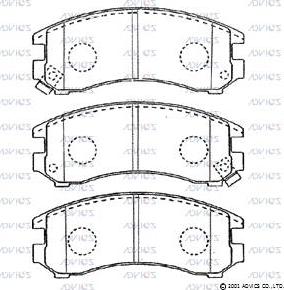 Advics SN760P - Комплект спирачно феродо, дискови спирачки vvparts.bg