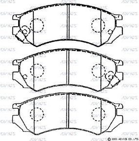 Advics SN783P - Комплект спирачно феродо, дискови спирачки vvparts.bg