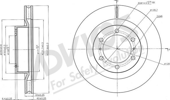 ADVICS-SEA A6F159 - Спирачен диск vvparts.bg