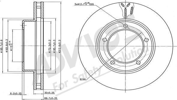 ADVICS-SEA A6F106 - Спирачен диск vvparts.bg