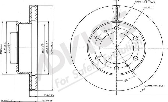 ADVICS-SEA A6F259 - Спирачен диск vvparts.bg