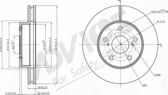 ADVICS-SEA A6F261 - Спирачен диск vvparts.bg