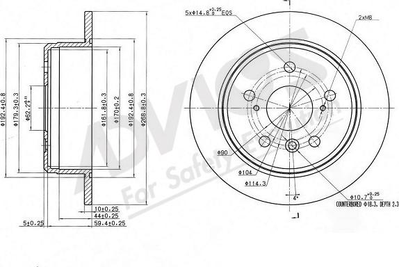 ADVICS-SEA A6R458 - Спирачен диск vvparts.bg