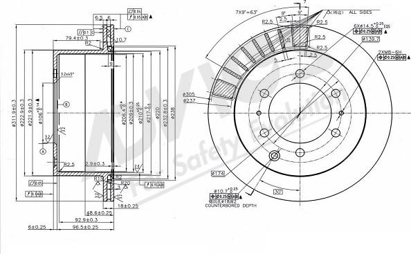 ADVICS-SEA A6R180 - Спирачен диск vvparts.bg