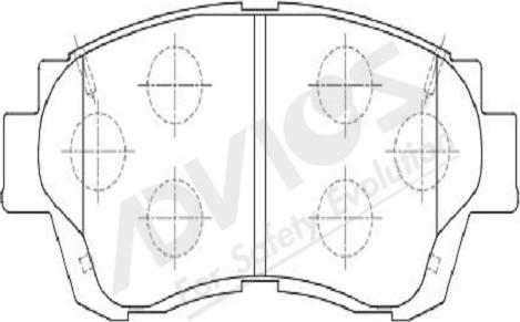 ADVICS-SEA A1N041Y - Комплект спирачно феродо, дискови спирачки vvparts.bg