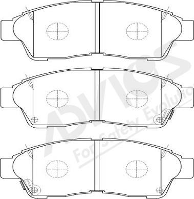 ADVICS-SEA A1N048Y - Комплект спирачно феродо, дискови спирачки vvparts.bg