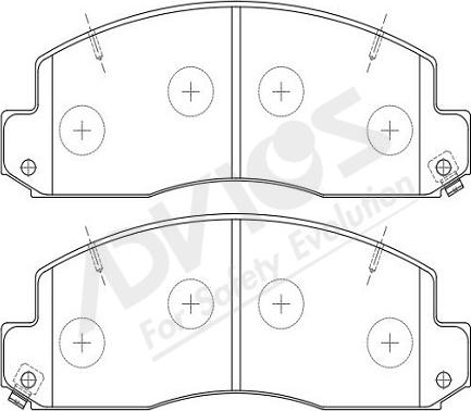 ADVICS-SEA A1N060Y - Комплект спирачно феродо, дискови спирачки vvparts.bg