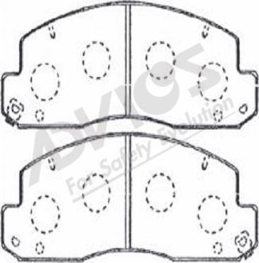 ADVICS-SEA A1N060 - Комплект спирачно феродо, дискови спирачки vvparts.bg