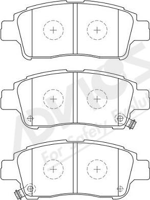 ADVICS-SEA A1N067Y - Комплект спирачно феродо, дискови спирачки vvparts.bg